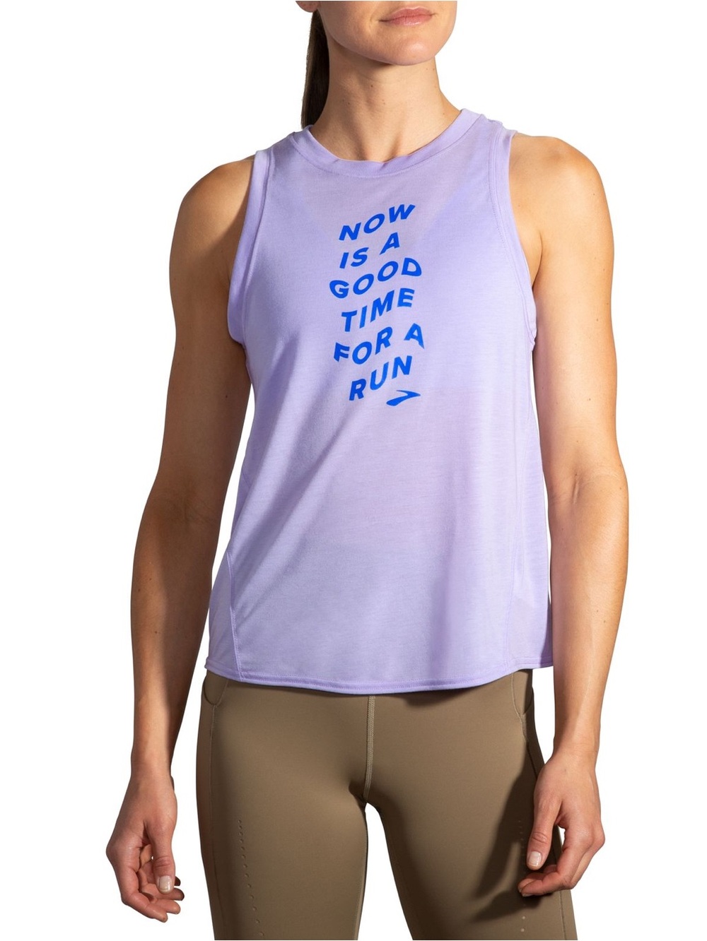 *Final Price* Brooks Distance Graphic Tank in Lavender/Blue Large